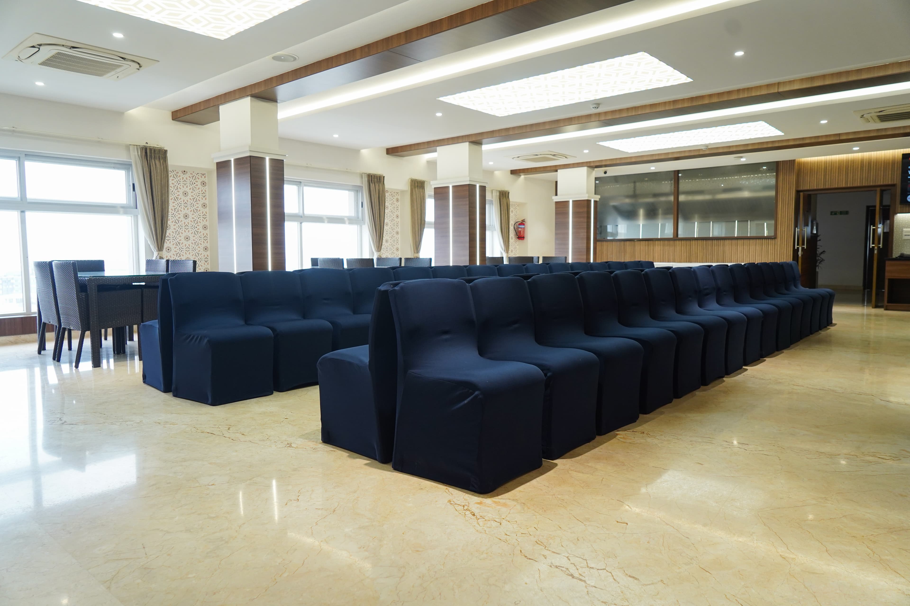 Banquet Hall Interior, Seating and Table Arrangements