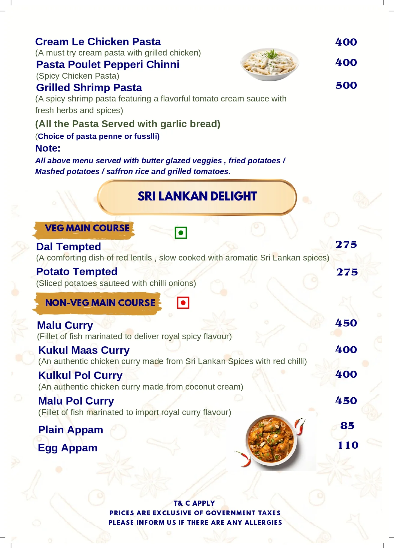 Highland Menu Sheet 016